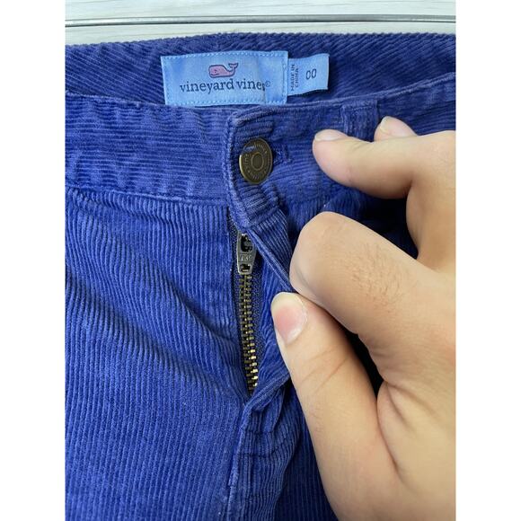 Vineyard Vines Pants Womens 00 Blue Corduroy Stretch 5-Pocket Skinny Zip Fly - Picture 2 of 13